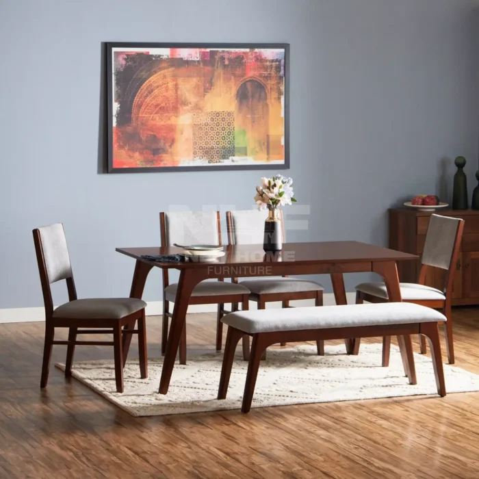 Evon Minimalist 6-Seater Dining Set - Image 1
