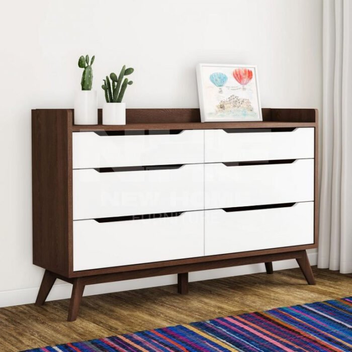 Modern Mid-Century 6-Drawer Dresser - Image 1