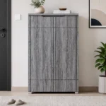 NHF-404 2-Door Shoe Rack Cabinet with 6 Shelves, Spacious Shoe Storage Cupboard for Entryway, Bedroom & Home - Image 3