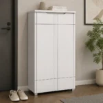 NHF-404 2-Door Shoe Rack Cabinet with 6 Shelves, Spacious Shoe Storage Cupboard for Entryway, Bedroom & Home