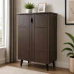 NHF-405 2-Door Shoe Rack Cabinet H90 x L60 x W33 cm, 4 Shelves, Spacious Shoe Storage Cupboard for Entryway, Bedroom & Home - Image 4