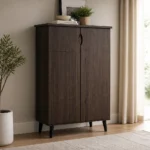 NHF-405 2-Door Shoe Rack Cabinet H90 x L60 x W33 cm, 4 Shelves, Spacious Shoe Storage Cupboard for Entryway, Bedroom & Home - Image 3