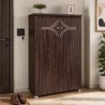 NHF-413 2-Door Shoe Cabinet H124 x L80 x W40 cm, 6 Shelves Shoe Storage Cabinet for Entryway and Home - Image 3