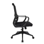 NHF-1021 Ergonomic Mesh Office Chair, Black, Adjustable Height with Armrests & Smooth-Rolling Wheels, Comfortable Task Chair for Home, Office & Workspaces. - Image 5