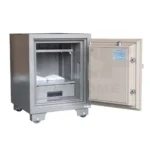 NHF-105-KL Steel Security Safe Beige-Gold, H62xW50xD53 cm, with Dual Key Lock, Fire-Resistant Safe for Home & Office - Image 5