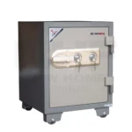 NHF-105-KL Steel Security Safe Beige-Gold, H62xW50xD53 cm, with Dual Key Lock, Fire-Resistant Safe for Home & Office - Image 4
