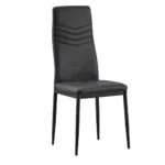NHF-66 Modern 5-Piece Dining Set, Faux Marble Dining Table with 4 Leatherette Chairs, High-Back Design, Compact Space-Saving - Image 4