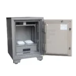 NHF-125-KL Steel Security Safe Beige-Gold, H66.5xW48xD49 cm, Fireproof, with Dual Key Lock, for Home & Office - Image 4