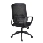 NHF-1021 Ergonomic Mesh Office Chair, Black, Adjustable Height with Armrests & Smooth-Rolling Wheels, Comfortable Task Chair for Home, Office & Workspaces. - Image 4