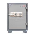 NHF-150-KL Steel Security Safe Beige-Gold, H76.5xW50xD49.5 cm, Fireproof, with Dual Key Lock, for Home & Office - Image 2