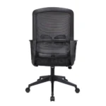 NHF-1021 Ergonomic Mesh Office Chair, Black, Adjustable Height with Armrests & Smooth-Rolling Wheels, Comfortable Task Chair for Home, Office & Workspaces. - Image 3