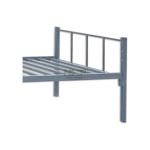 NHF-88-GR Single Metal Bed Frame 190 x 90 x 42 cm, Heavy-Duty Steel Construction, Metal Slat Support, Space-Saving Bedroom Bed Base - Image 3