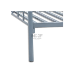 NHF-88-GR Single Metal Bed Frame 190 x 90 x 42 cm, Heavy-Duty Steel Construction, Metal Slat Support, Space-Saving Bedroom Bed Base - Image 4