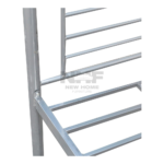 NHF-888-GR Steel Bunk Bed 190 x 100 x 170 cm, Heavy-Duty Metal Frame, Built-in Ladder & Safety Guard Rails, Space-Saving Double Deck Bed - Image 5