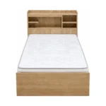 NHF-308 Storage Bed 212 x 89 x 98 cm Integrated Storage Headboard, Clean Modern Finish - Image 3
