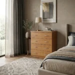 NHF-CD 4 Wooden Chest H90 x W80 x L40 cm 4 Drawer Storage Cabinet Bedroom Dresser