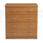 NHF-CD 4 Wooden Chest H90 x W80 x L40 cm 4 Drawer Storage Cabinet Bedroom Dresser - Image 2