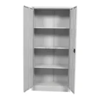 NHF-GK-18 Double Door Metal Wardrobe Grey H185 × W90 × D40 cm, with Locking System, Space-Saving Storage Cabinet for Home, Office & Hotels. - Image 3