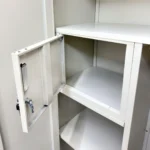 NHF-522 Double Door Metal Wardrobe Grey H185 × W90 × D40 cm, with Locking System, Space-Saving Storage Cabinet for Home, Office & Hotels. - Image 4