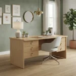 NHF-0002 BH Office Table W160×D60×H75 cm Wooden Office Desk Computer Workstation for Home & Office