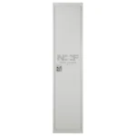 NHF-1T Metal Locker Cabinet, Grey, H185x W38x D45cm, 1-Door with Lock and Keys, Steel Storage with Shelves and Ventilation - Image 2