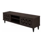 NHF-708 TV Unit H44.5 x L180 x W40 cm, Entertainment Center with 2 Sliding Door Cabinets, Open Shelves, Wooden TV Stand for Living Room - Image 4